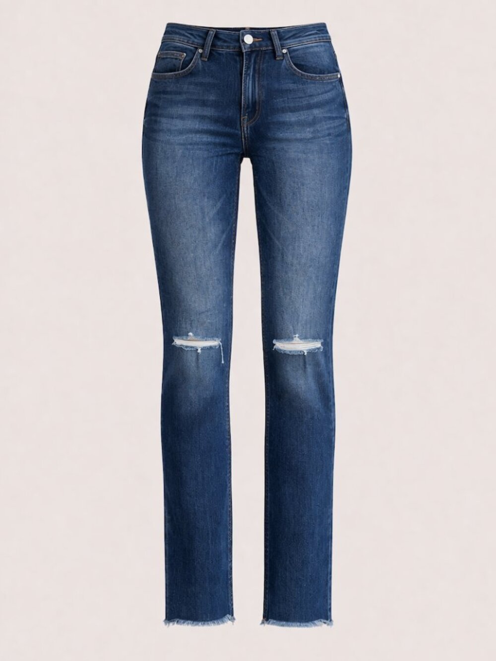 Harper Heritage • Francesca’s • frayed hem straight leg jeans